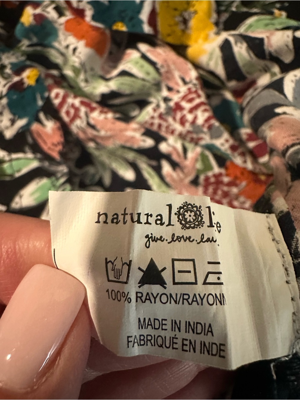 NATURAL LIFE Black Floral Jumpsuit with Yellow, Teal & Rust Flowers - Picture 7 of 9